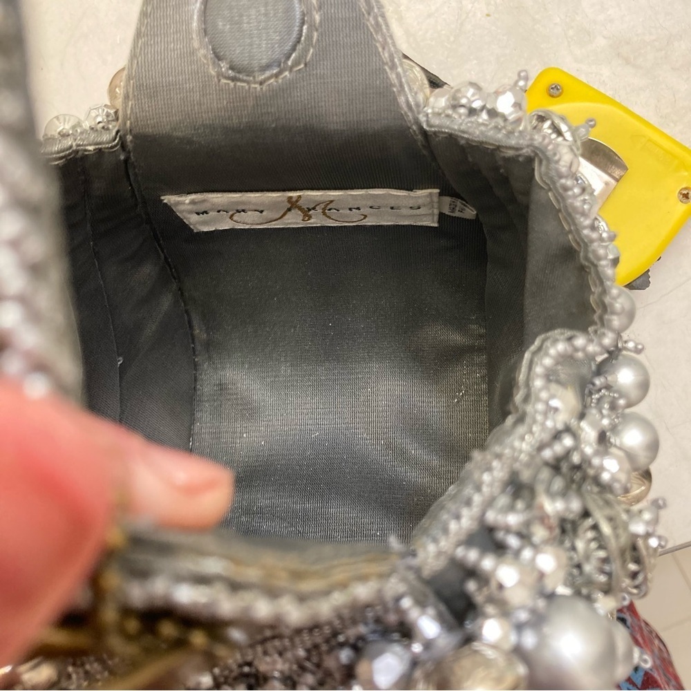 Mary Frances gray evening bag silver rare - Picture 9 of 9